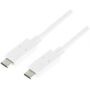 LogiLink USB 3.1 (Gen 2) Anschlusskabel [1x USB-C™ Stecker - 1x USB-C™ Stecker] 0.5 m Weiß