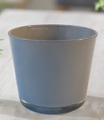 undefined, Glas-Übertopf ø 14 cm 'grau'
