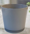 Glas-Übertopf ø 17 cm 'grau'