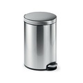 Treteimer Metall rund, Soft Close, 12 Liter, Edelstahl