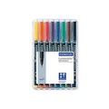 Staedtler Folienstift Lumocolor F permanent 318 Blau, Braun, Gelb, Grün, Orange, Rot, Schwarz, Violett 318 WP8