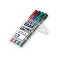 Staedtler Permanentmarker Lumocolor duo Rot, Blau, Grün, Schwarz wasserfest: Ja 348 WP4
