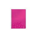 LEITZ Spiralbuch WOW PP A4 46370023 pink 80 Blatt