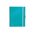 LEITZ Spiralbuch WOW A4 46440051 eisblau