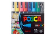 UNI-BALL Marker Posca 1.8-2.5mm PC-5M 8C 8 Farben ass.