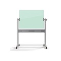 nobo Glas-Whiteboard mobil BxH 1200 x 900 mm
