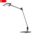 Hansa LED-Tischleuchte E-MOTION Sensorschalter, dimmbar, Kopf drehbar, Doppelarm silber