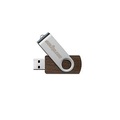 DISK2GO Wood - USB-Stick (64 GB, Braun/Silber)