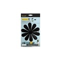 Securit Kreidetafel 3-D Flower, schwarz, 7 Stück, 28cm x 16.3cm x 1cm, W3D-FLOWER
