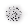 undefined, Wackelaugen, zum Kleben, oval und rund, schwarz-weiss, 5–16 mm, 100 Stück