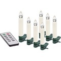 LED-Christbaumkerzen, 10 Kerzen, batteriebetrieben, mit Fernbedienung