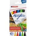 edding, edding Acrylmarker-Set medium, Basic, 5 Stifte