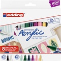 edding Acrylmarker-Set nordic, 8 Stifte und 10 Postkarten