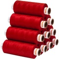 buttinette Universal-Nähgarn, Stärke: 100, 10er-Pack, rot