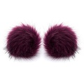 buttinette Fellimitat-Bommel, beere, Grösse: 12 cm Ø