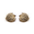 buttinette Fellimitat-Bommel, beige, Grösse: 9 cm Ø