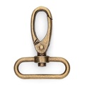 buttinette Karabinerhaken, altmessing, für 40 mm breite Bänder, Inhalt: 2 Stück