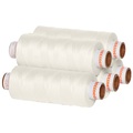 buttinette Universal-Nähgarn, Stärke: 100, 5er-Pack, wollweiss