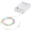 LED-Micro-Lichterkette mit Batteriekasten und Timer, bunt, 20 LEDs