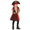 undefined, Piratin-Kostüm für Kinder, schwarz/rot