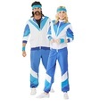 buttinette Trainingsanzug 80er Jahre, weiss/blau