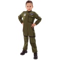 Kampfflieger-Overall für Kinder, olivgrün