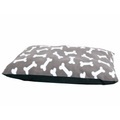 FLAMINGO Hundekissen 85 x 70 cm Knochen-Muster Grau 61543