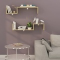 Homemania - 2er-Set Regal Engel - Eiche