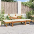 Diverse Hardware, Gartenbank 2-in-1 mit Polstern 190 cm Massivholz Akazie