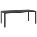Diverse Hardware, Garten-Esstisch WPC Aluminium 185 x 90 x 74 cm Schwarz