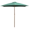vidaXL Sonnenschirm 270×270 cm Holzstange Grün