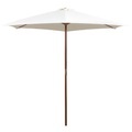 vidaXL Sonnenschirm 270×270 cm Holzstange Cremeweiß