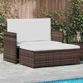 Gartensofa Poly Rattan Braun