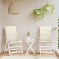 Diverse Hardware, Gartenstuhl Auflage Hochlehner 2 Stk. Creme 120 x 50 x 3 cm