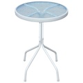 Diverse Hardware, Gartentisch 50 x 71 cm Stahl Rund Grau