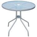 Gartentisch 80 x 71 cm Stahl Rund Grau