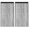 vidaXL Fadenvorhänge 2 Stk. 100 x 250 cm Schwarz