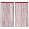 vidaXL Fadenvorhänge 2 Stk. 140 x 250 cm Burgunderrot