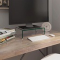 vidaXL TV-Tisch/Bildschirmerhöhung Glas Transparent 40x25x11 cm