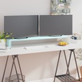 vidaXL TV-Tisch/Bildschirmerhöhung Glas Weiß 110 x 30 x 13 cm