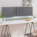 vidaXL TV-Tisch/Bildschirmerhöhung Glas Weiß 120 x 30 x 13 cm
