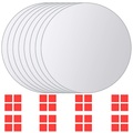 Diverse Hardware, 8-tlg. Spiegelfliesen-Set Rund Glas