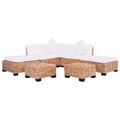 vidaXL Sofagarnitur 18-tlg. Natürliches Rattan