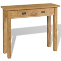 vidaXL Konsolentisch Massivholz Teak 90×30×80 cm
