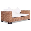 vidaXL, vidaXL 2-Sitzer-Sofa Natürliches Rattan