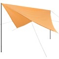 Sonnensegel mit Gestell HDPE Quadratisch 3 x 3 m Beige