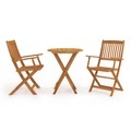 3-tlg. Bistro-Set Klappbar Massivholz Akazie