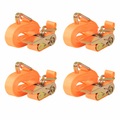 vidaXL Ratschen-Spanngurte 4 Stk 0,4 Tonnen 6m×25mm Orange