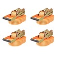 vidaXL Ratschen-Spanngurte 4 Stk. 2 Tonnen 8m×50mm Orange