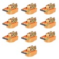 vidaXL Ratschen-Spanngurte 10 Stk. 2 Tonnen 8m×50mm Orange